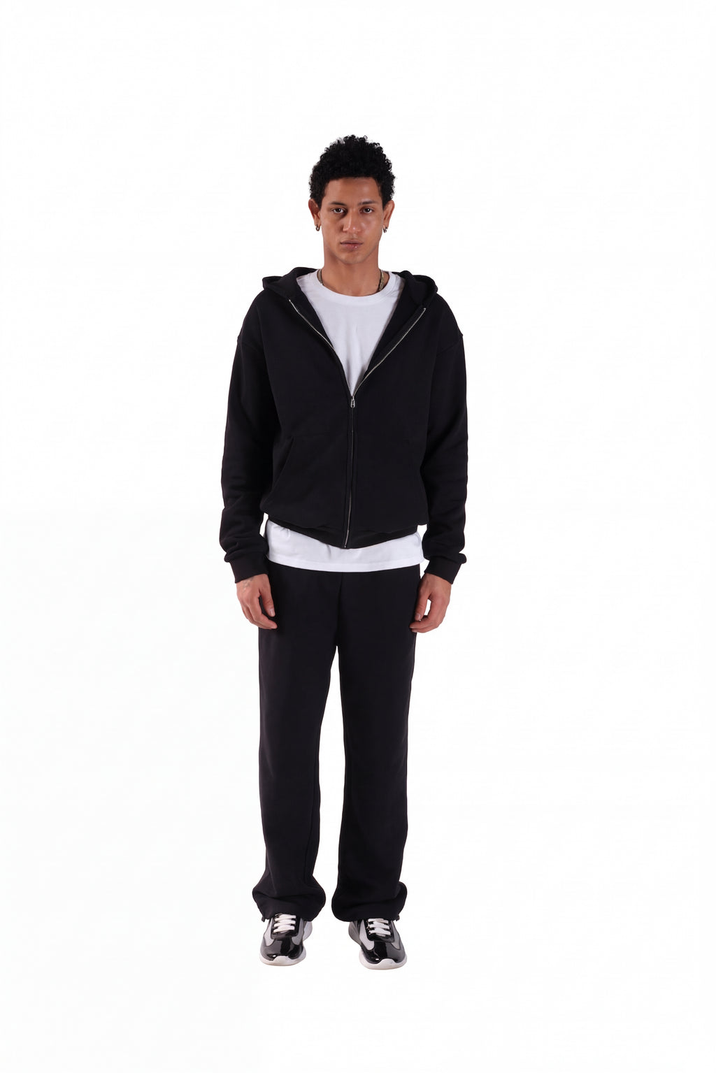 Blanc zip-up