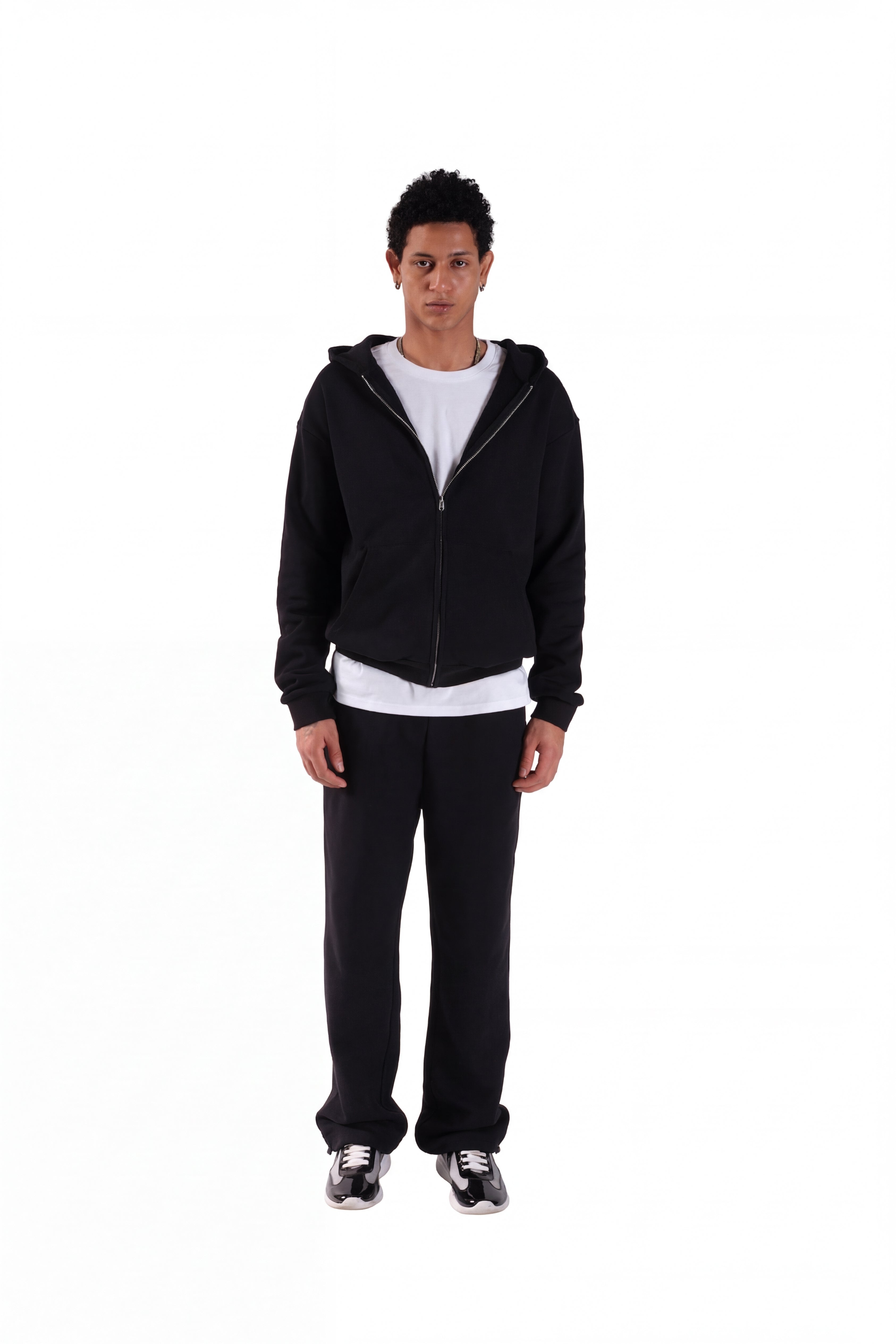 Blanc zip-up