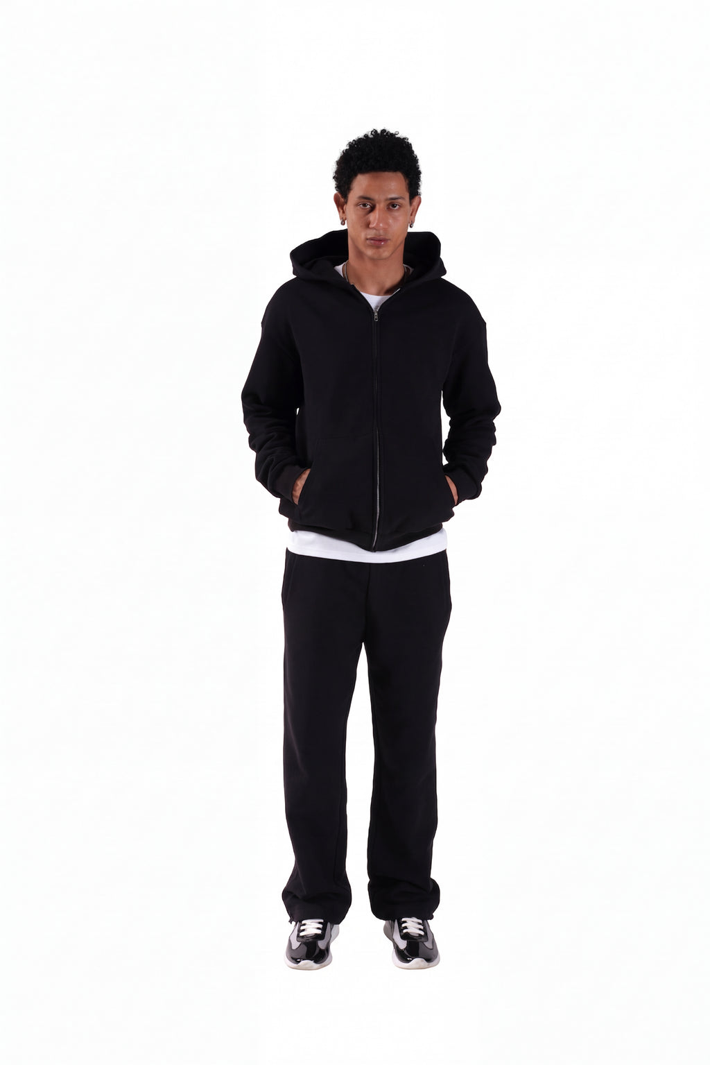 Blanc zip-up