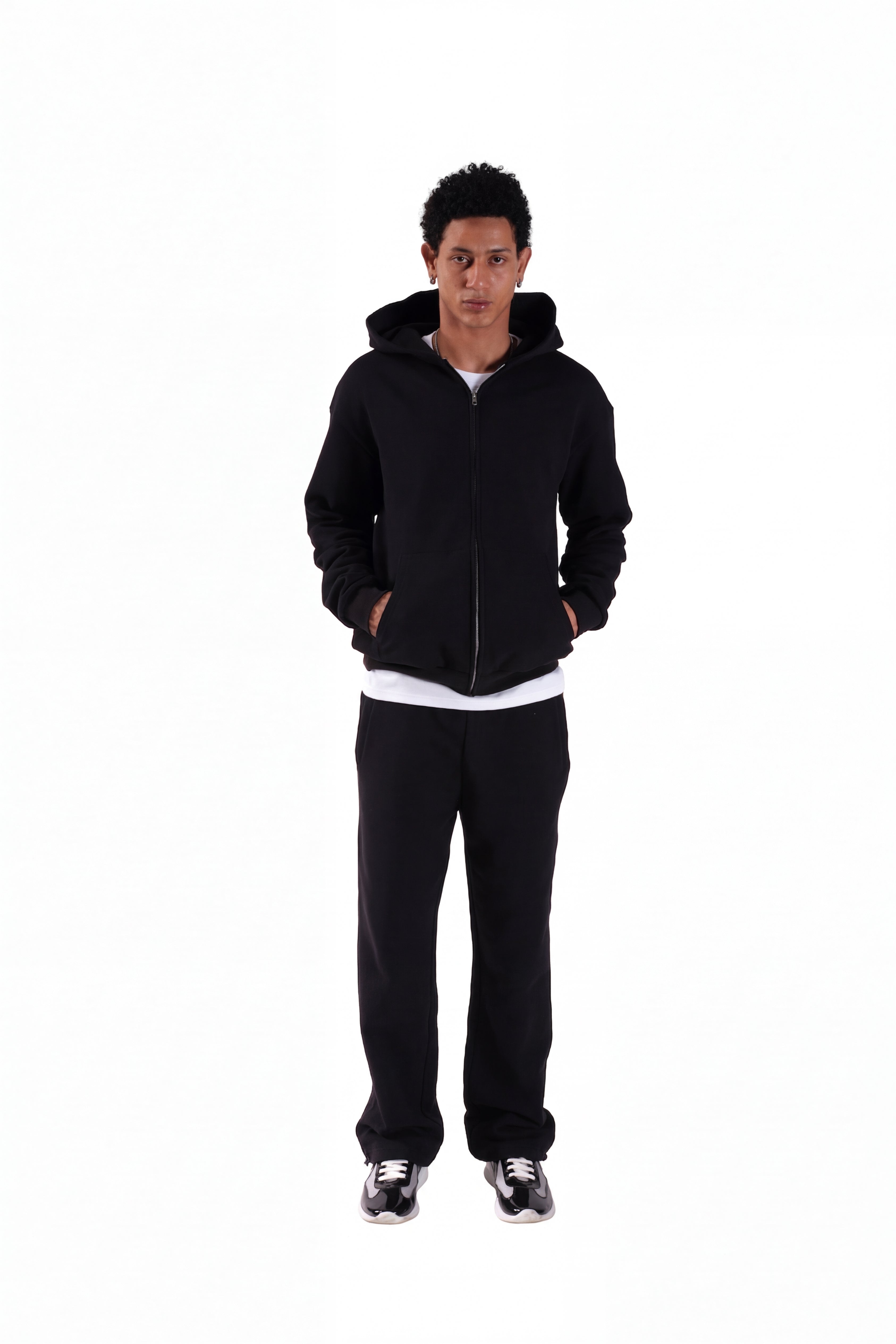 Blanc zip-up